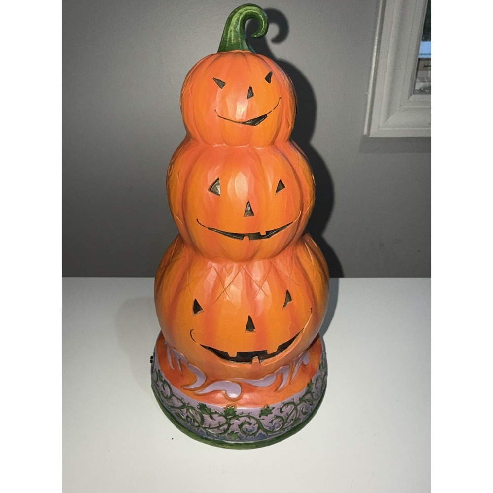 JIM SHORE "Witching You a Happy Halloween" Lights Up / Rotating Witch NWOB
